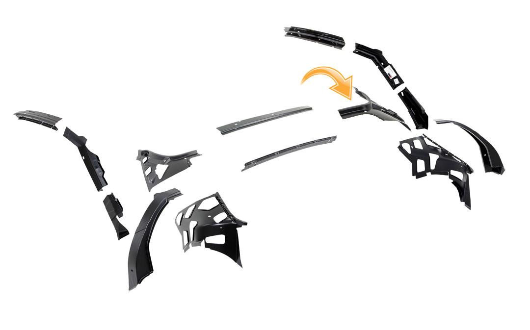  Auto Metal Direct Upper Sail Panel to Rear Window Support - RH - 70-74 Plymouth Barracuda - (AMD-610-1570-7R) 