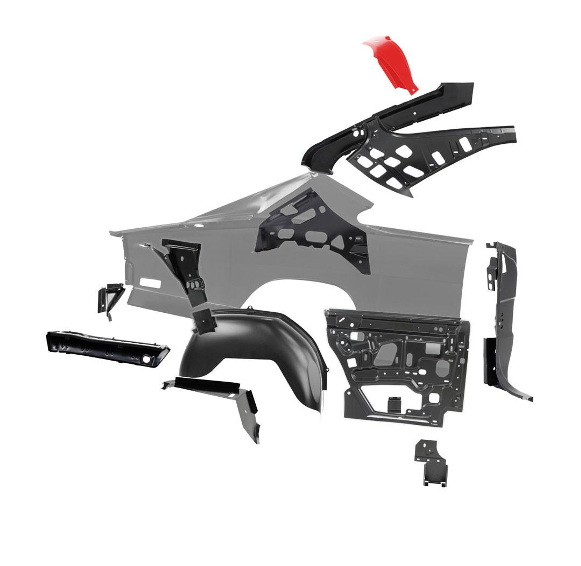  Auto Metal Direct Sail Panel Stiffener - LH - 68-70 Dodge Charger - (AMD-610-2668-2L) 