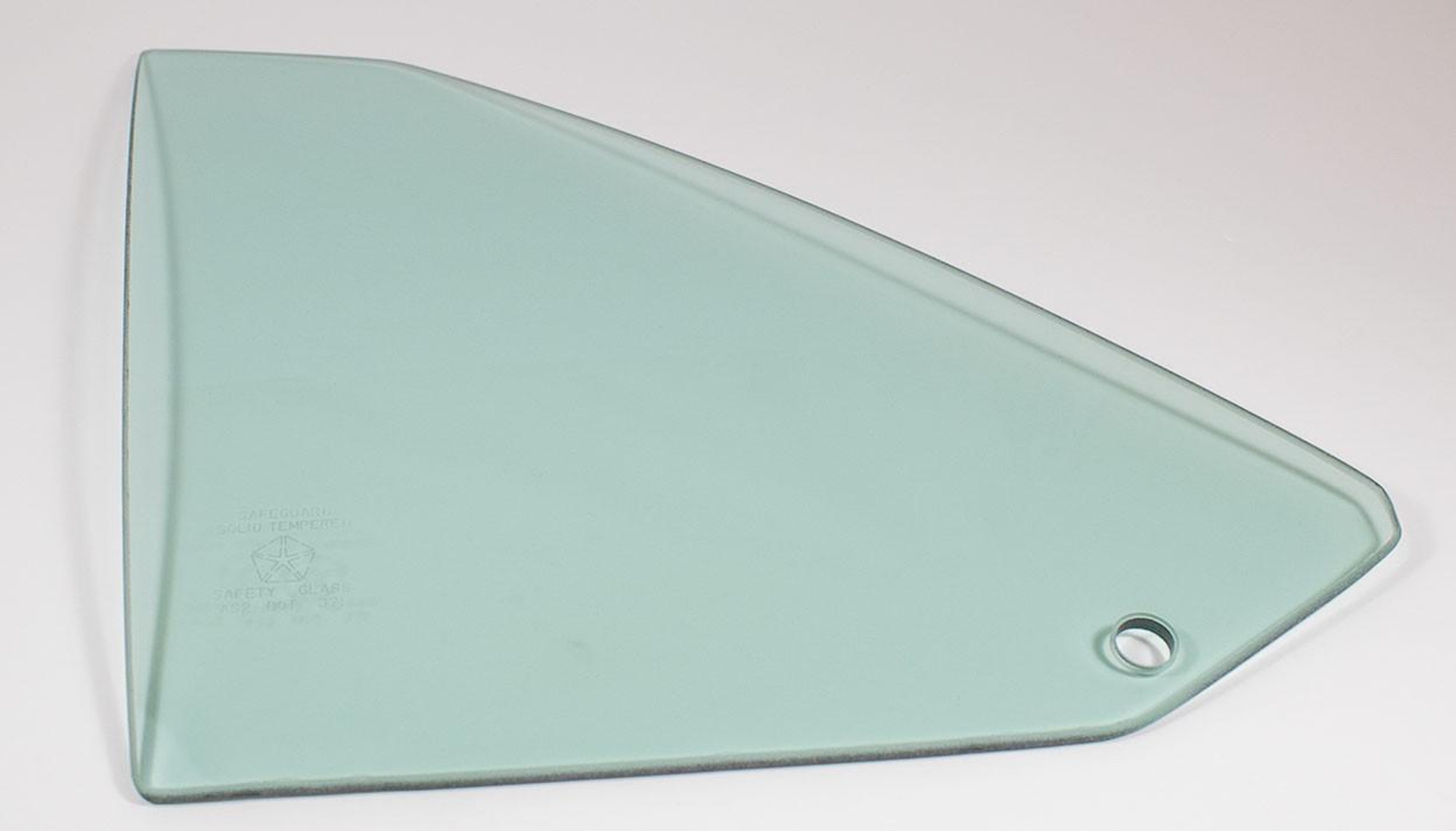  Auto Metal Direct Quarter Glass - Green Tint - LH - 70-74 Barracuda Hardtop - (AMD-795-1570-TL) 