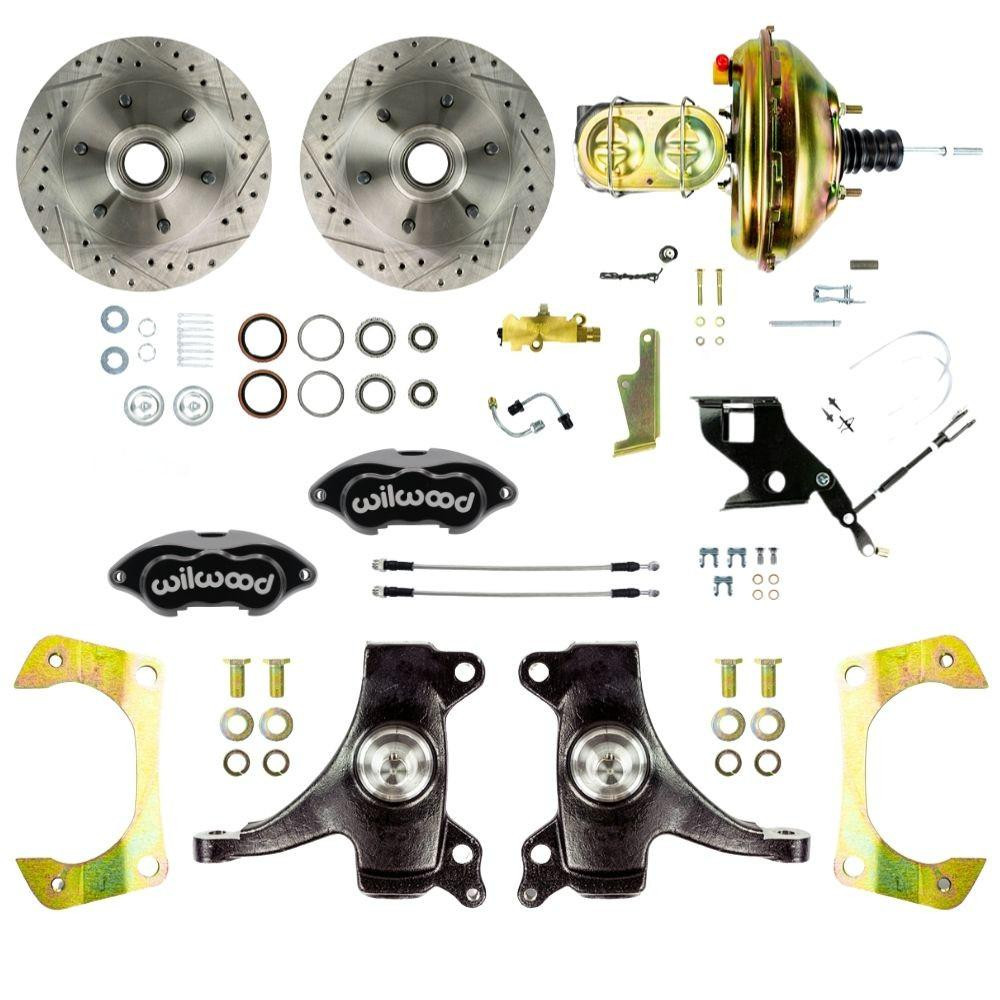  The Right Stuff 67-70 GM C10/C15 Truck/Sub 2" Drop Power Disc Kit Wilwood Calipers Upper - (TDC6726DP-P) 