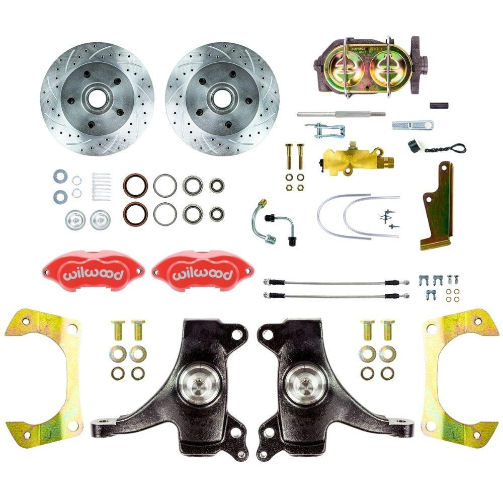  The Right Stuff 63-70 GM Truck/Sub, 2" Drop Std Front Disc Brake Kit, Wilwood Calipers 5 Lug - (TSD6315DP-P) 