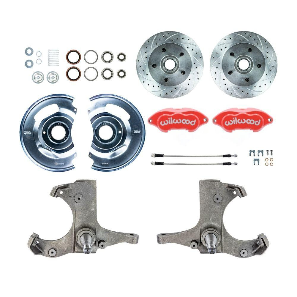  The Right Stuff 1963-70 GM Truck/Sub, 2WD, At-The-Wheel Disc Conversion Kit Wilwood Calipers - (TWK6315P-P) 