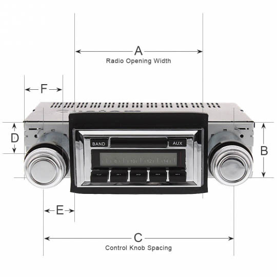 Custom Autosound 1966 Buick Special USA-740 Radio with Bluetooth - (CAS-CAMBUK66740)