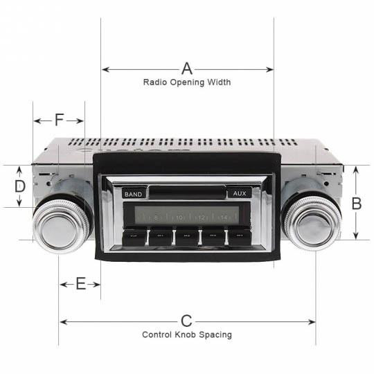  Custom Autosound 1966 Buick Special USA-740 Radio with Bluetooth - (CAS-CAMBUK66740) 