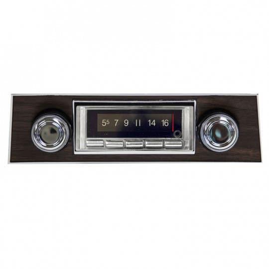  Custom Autosound 1967 Pontiac Firebird Walnut Bezel USA-740 Radio with Bluetooth - (CAS-CAMCAF740) 