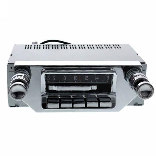  Custom Autosound 1964-66 Ford Mustang Slidebar Radio with Bluetooth - (CAS-CAMMSSBR2) 