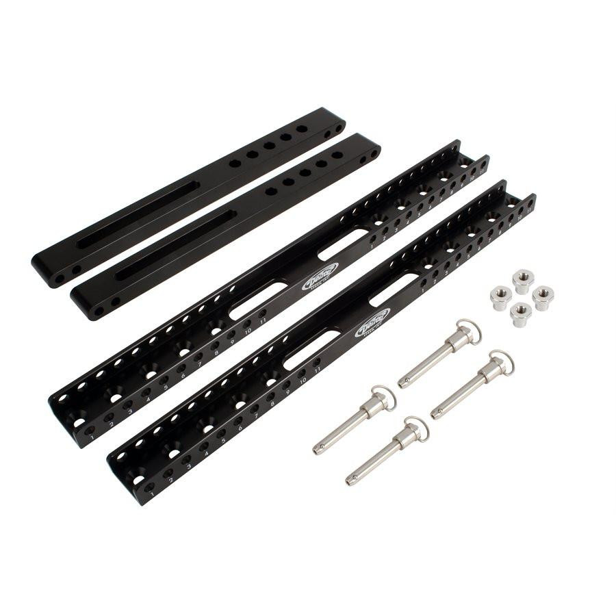  Detroit Speed Universal Seat Slider Mount Kit w/Push Button Pins, 6061 Aluminum - (010111DS) 