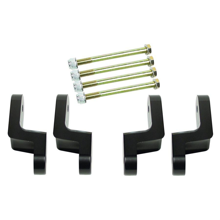  Detroit Speed 67-81 Camaro/Firebird, Offset Shackle Set w/4 Offset Shackles & Fastener, 1-3/4" - (040901DS) 