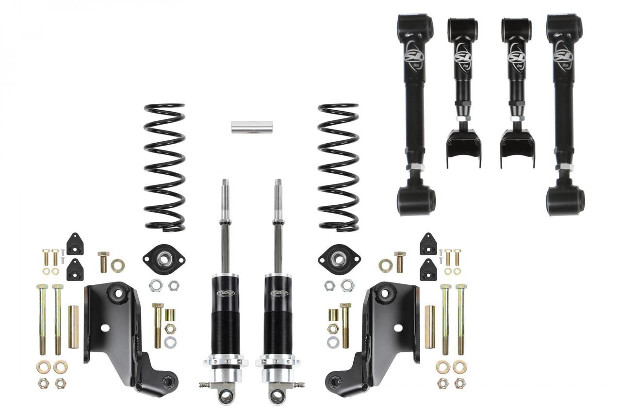  Detroit Speed 79-93 Mustang, Speed Kit 1 Rear Suspension Kit w/Double Adjustable-Shocks - (041645-DDS) 