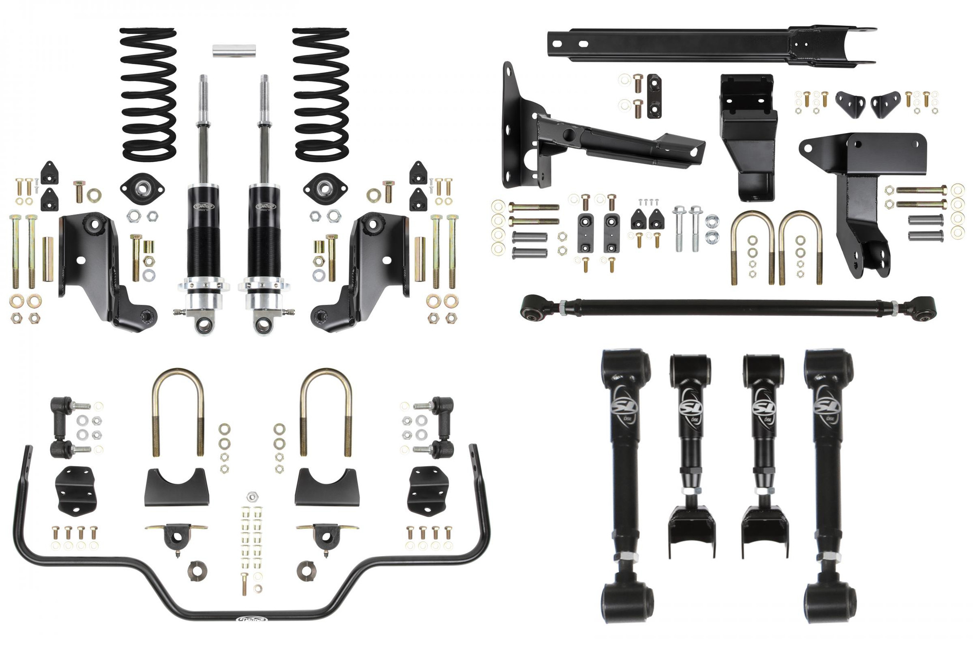 Detroit Speed 79-93 Mustang, Speed Kit 3 Rear Suspension Kit w/Double Adjustable-Shocks - (041647-DDS)