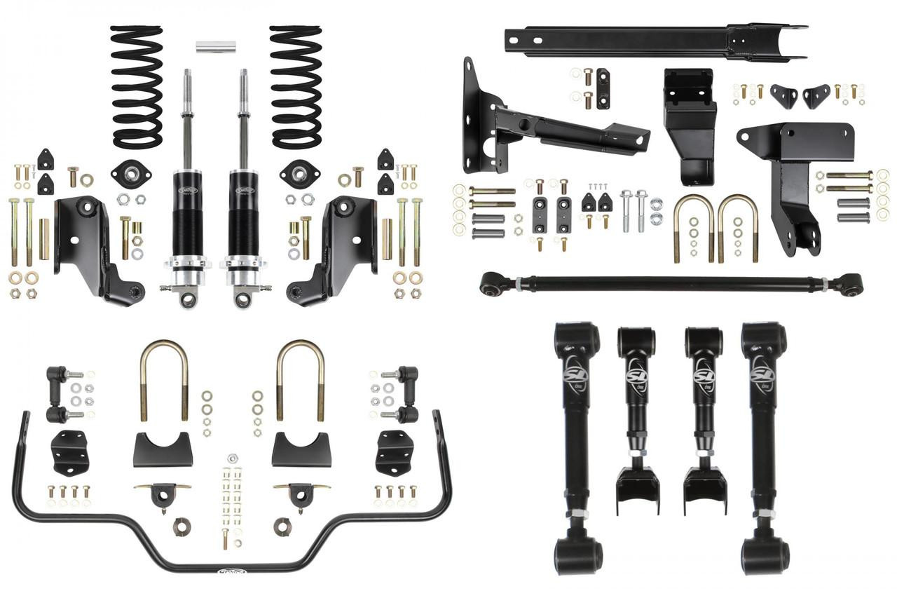 Detroit Speed 79-93 Mustang, Speed Kit 3 Rear Suspension Kit w/Double Adjustable-Shocks - (041647-DDS) 