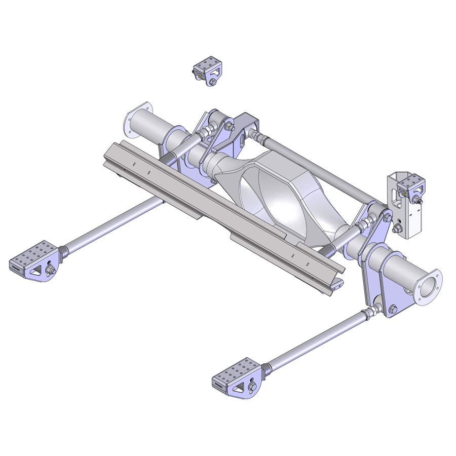 Detroit Speed X-Gen Universal Quadralink Rear Suspension Kit, Staggered - (041725DS)