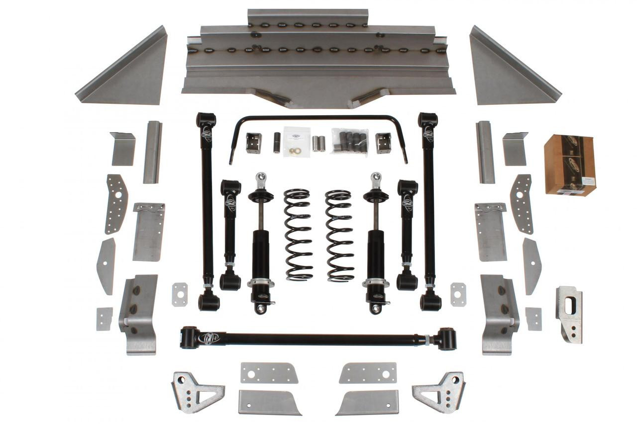  Detroit Speed 64.5-70 Mustang, Quadralink Rear Suspension Kit w/Base Shocks & w/o Axle Bracket - (041733DS) 