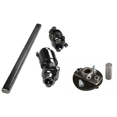  Detroit Speed Steering Shaft w/Natural Finish & Stock Non-Tilt Column Rag Joint Conversion - (092507DS) 