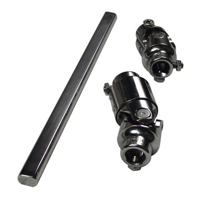 Detroit Speed 1" 48 Column Output Steering Shaft w/Polished Finish for Ididit Column - (092523PDS)