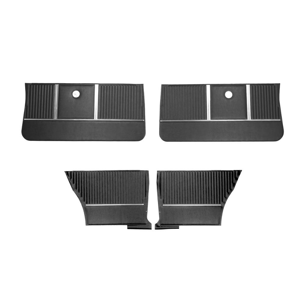  First Place Auto Parts 1964 Chevrolet Chevelle Door Panel Kit, Bucket Seats, Standard, Coupe, Black - (64CHVBLKDPINT-K) 