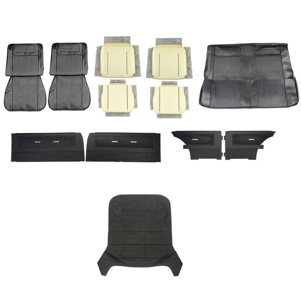  First Place Auto Parts 1963 Chevrolet Chevy II/Nova Basic Interior Kit, Bucket Seats, Standard, Coupe, Black - (63NOVBLKSMINT-K) 