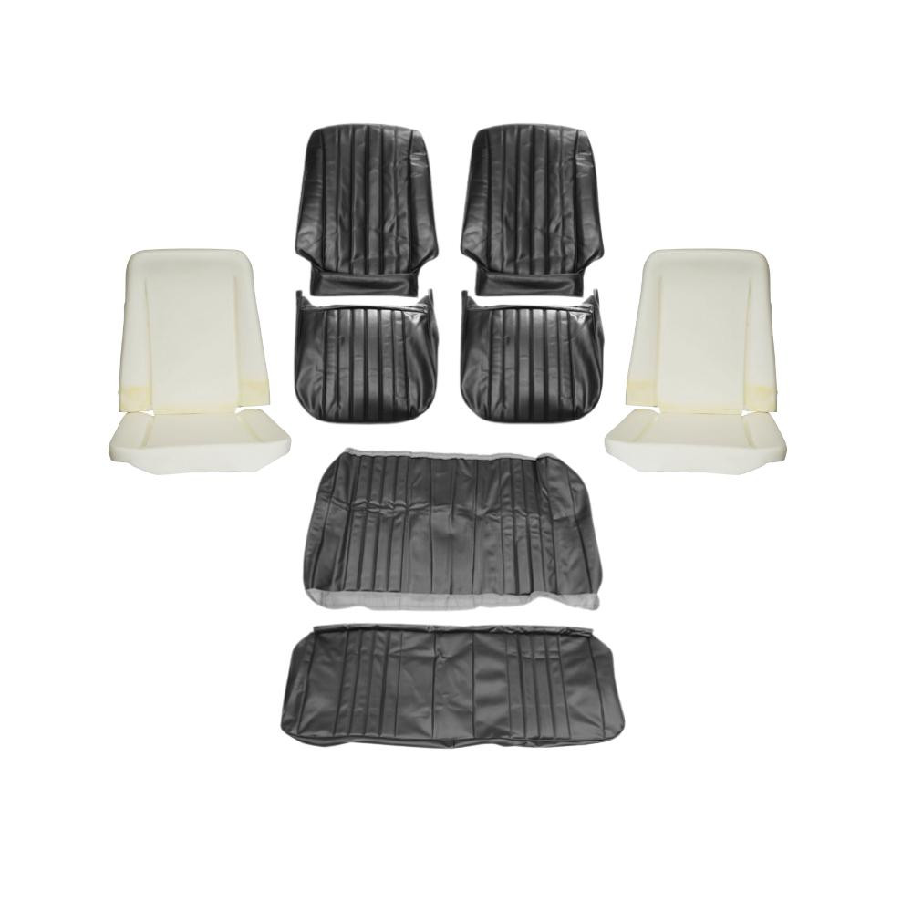  First Place Auto Parts 1968 Chevrolet Chevelle Upholstery Kit, Bucket Seats, Standard, Coupe, Black - (68CHVBLKUPINT-K) 