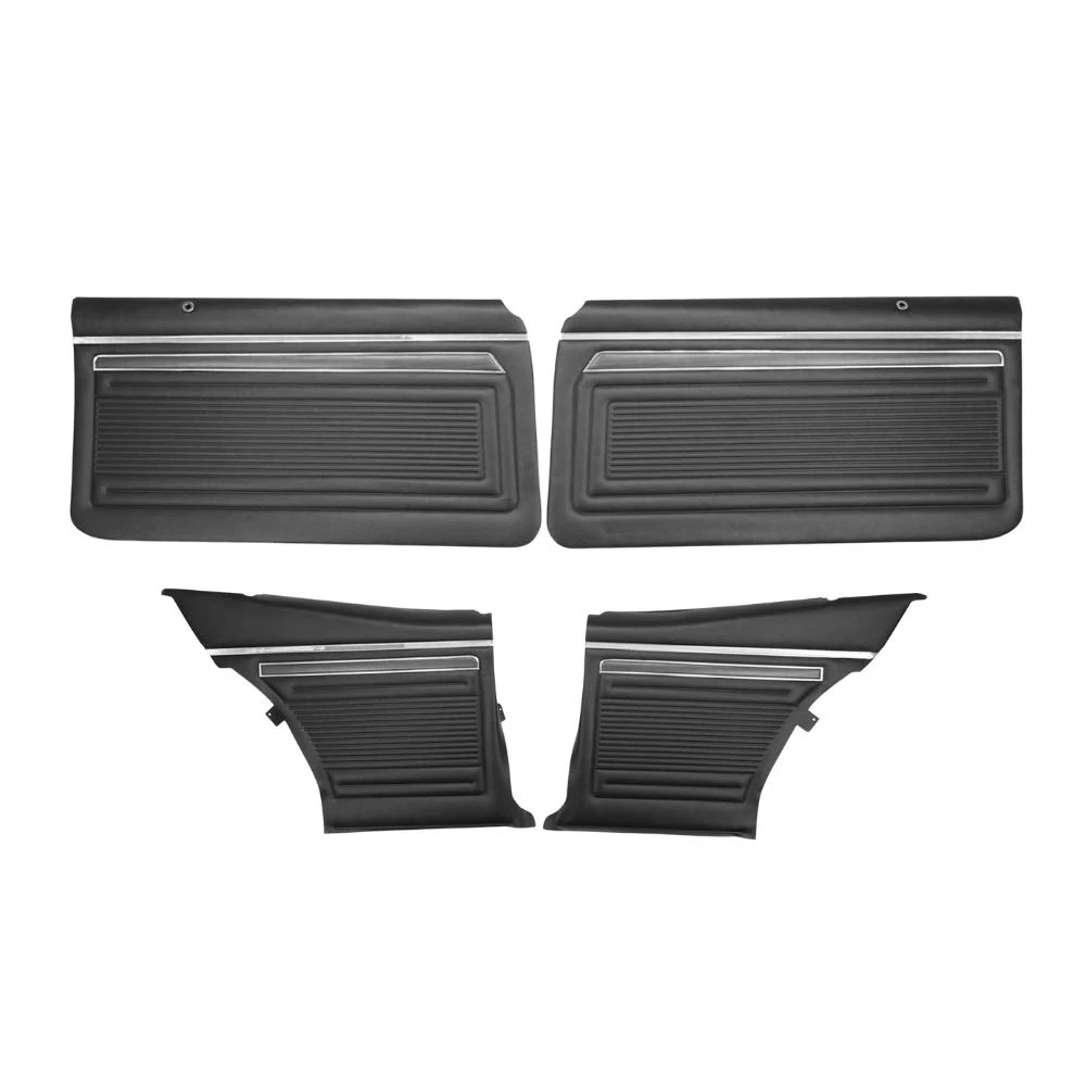  First Place Auto Parts 1970 Chevrolet Nova Door Panel Kit, Bucket Seats, Standard, Coupe, Black - (70NOVBLKDPINT-K) 