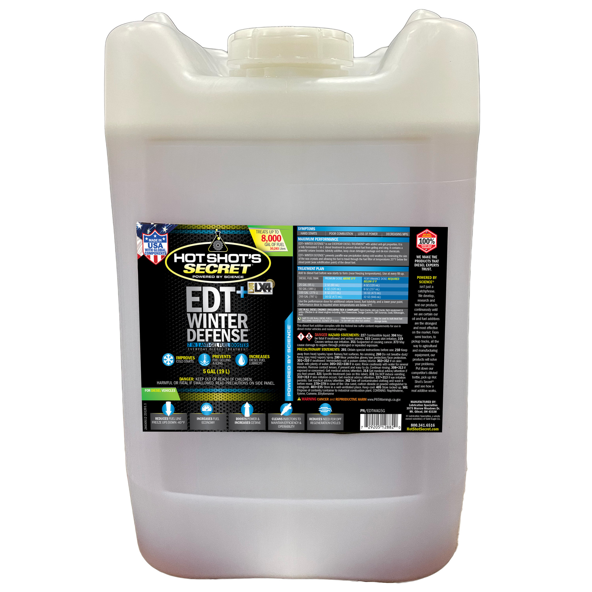 Hot Shot's Secret Hot Shot's Secret® Edt+Winter Defense® Anti-Gel Fuel Booster - 5 Gallon  - (EDTWAG5G)