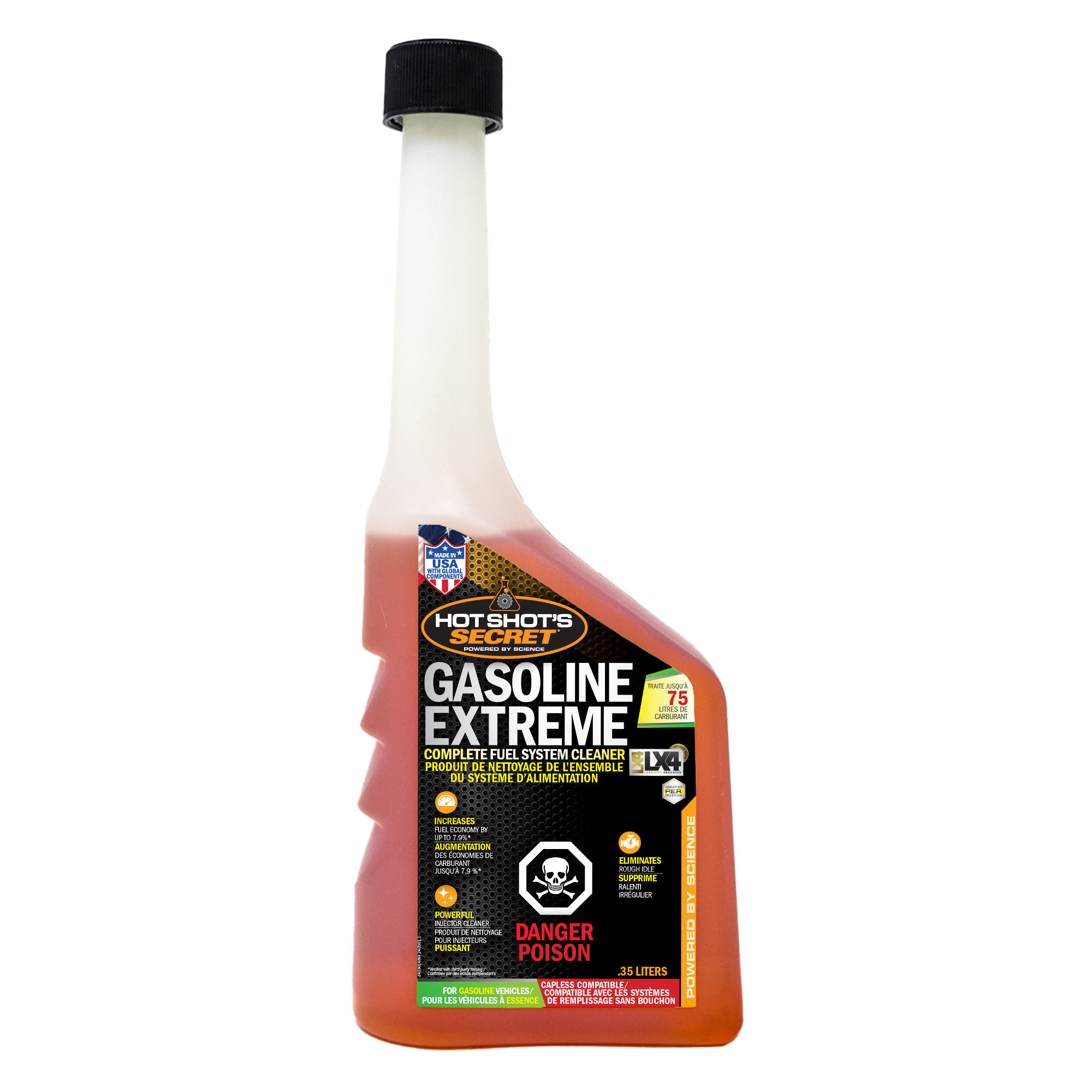 Hot Shot's Secret Hot Shot's Secret® Gasoline Extreme® Complete Fuel System Cleaner - 12 Oz Capless - (GE12ZF)