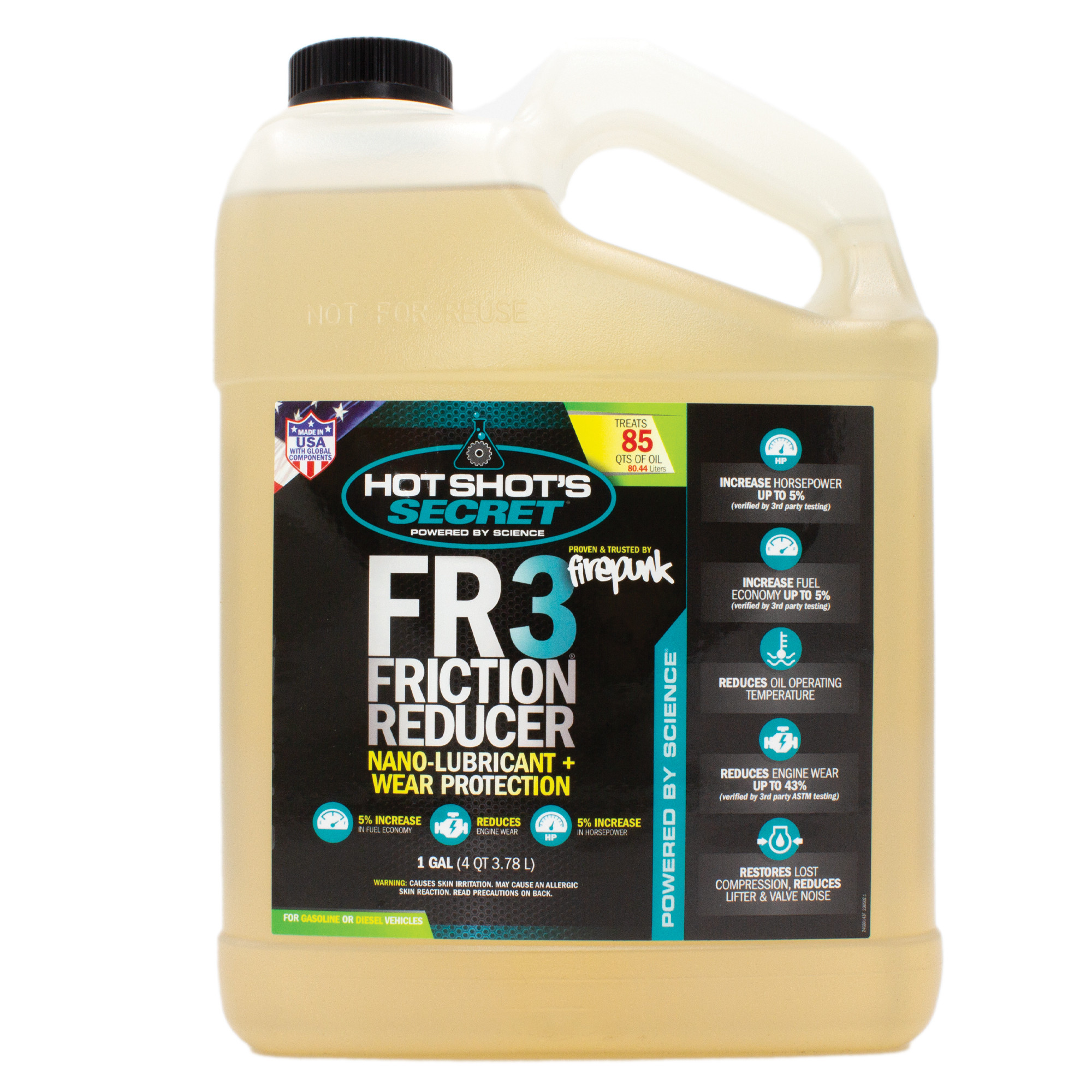 Hot Shot's Secret Hot Shot's Secret® Fr3 Friction Reducer® Nano Lubricant - 1 Gallon - (HSSFR301G)