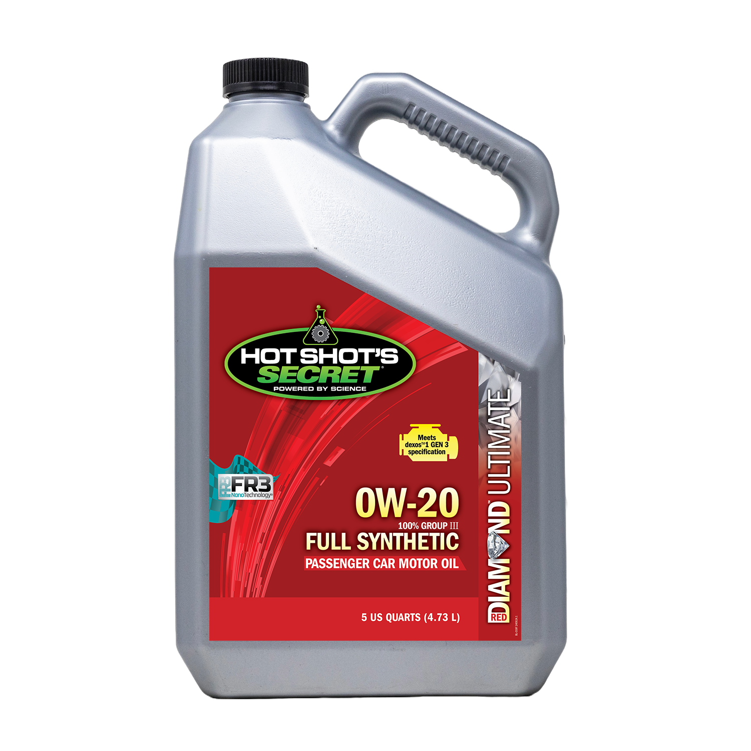 Hot Shot's Secret Hot Shot's Secret® Red Diamond® Full Synthetic Passenger Car Motor Oil 0W-20 - 5 Quart - (RD0W205QT)