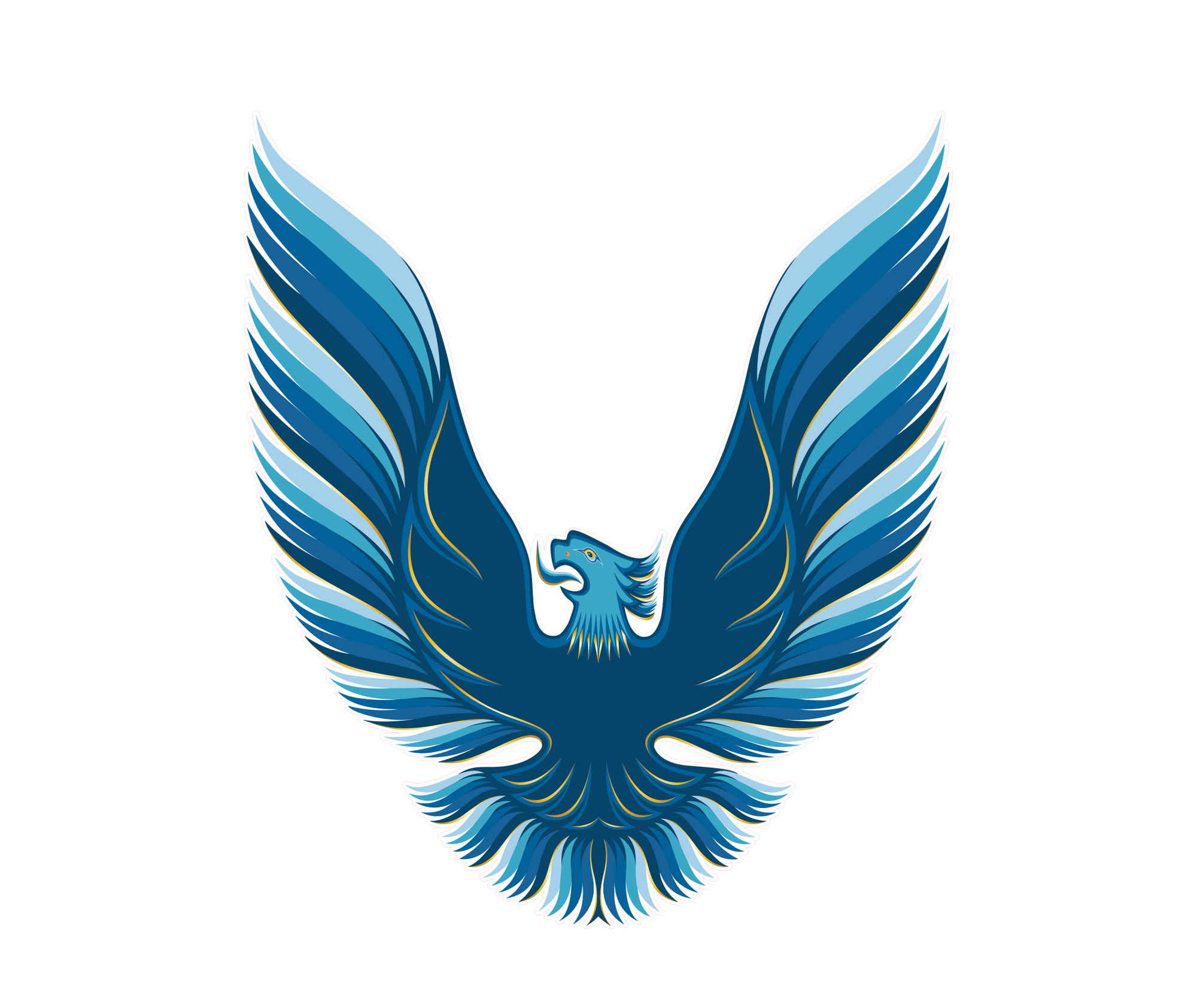 Trim Parts 1979-80 Firebird Trans Am, T/A 4.9, Full Vinyl Decal Kit with Hood Bird - Blue - (TPG-6756)