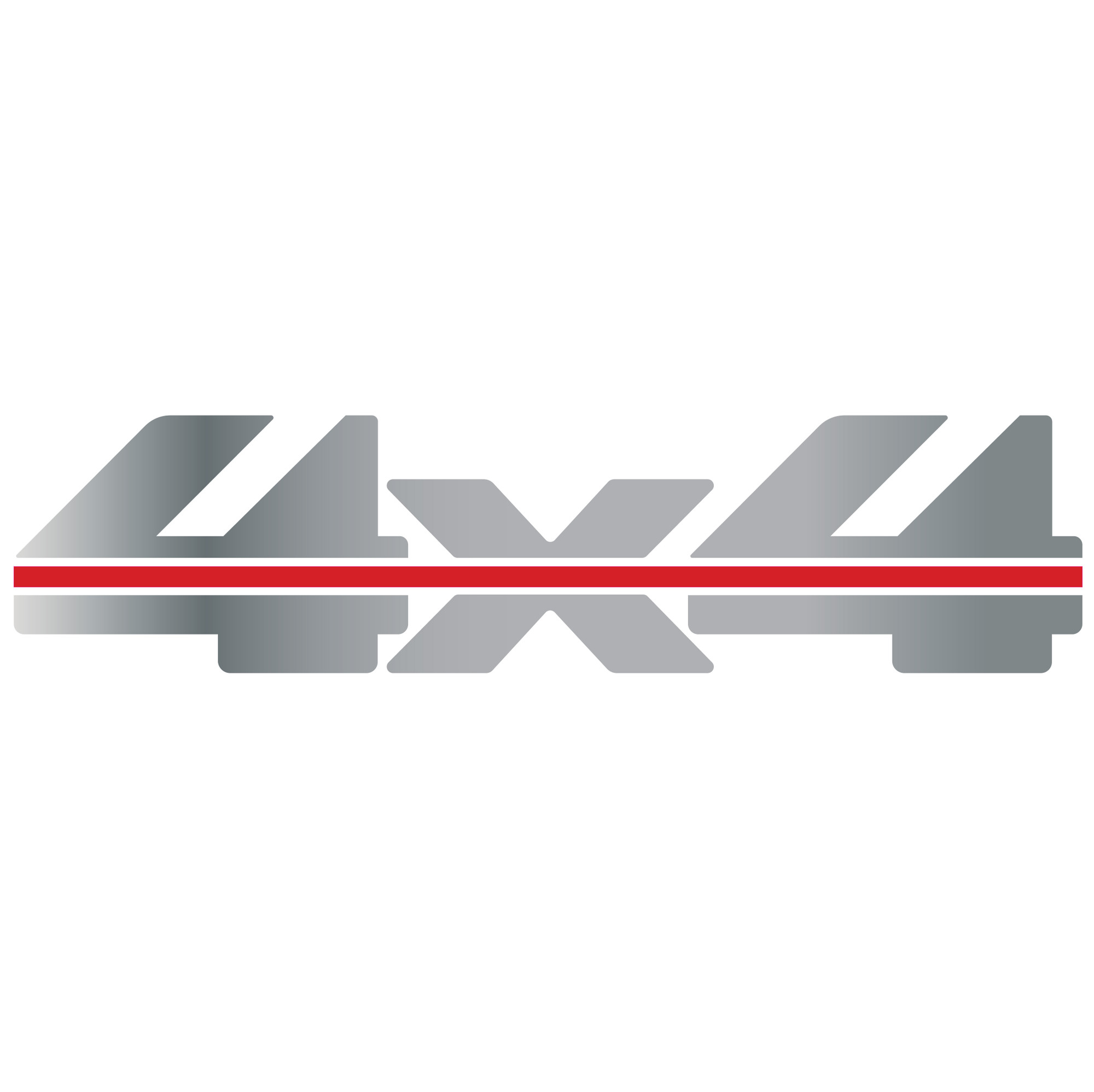 Trim Parts 1988-2000 Chevy/GMC Truck 4x4 Decal, Light Gray with Red Stripe - Pair - (TPG-9006)
