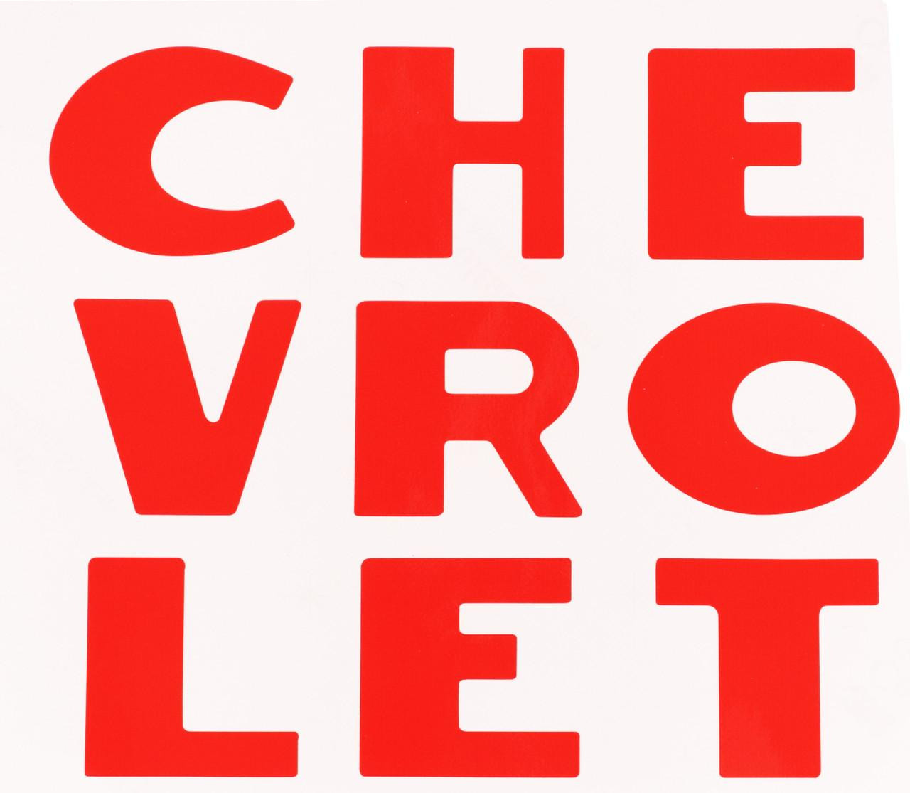  Trim Parts 1947-53 Chevy Stepside "Chevrolet" Letter set - Red - (TPG-9110) 