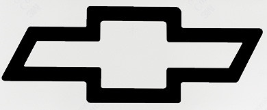 Trim Parts 1947-87 Chevy Bowtie Decal - Black - (TPG-9120)