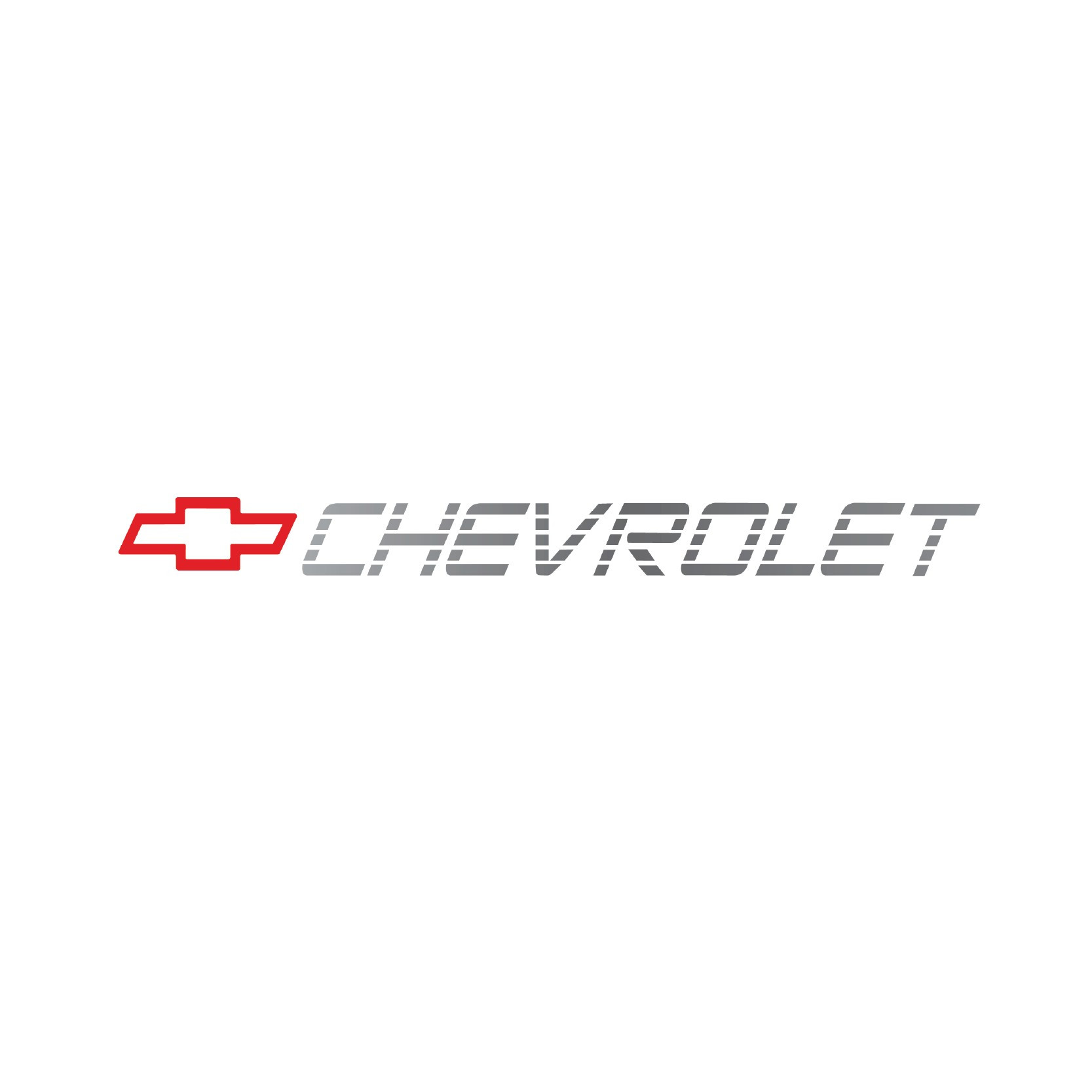 Trim Parts 1990-91 Chevrolet and Bowtie Fleetside Tailgate decal 4" - Silver/Red - (TPG-9139)