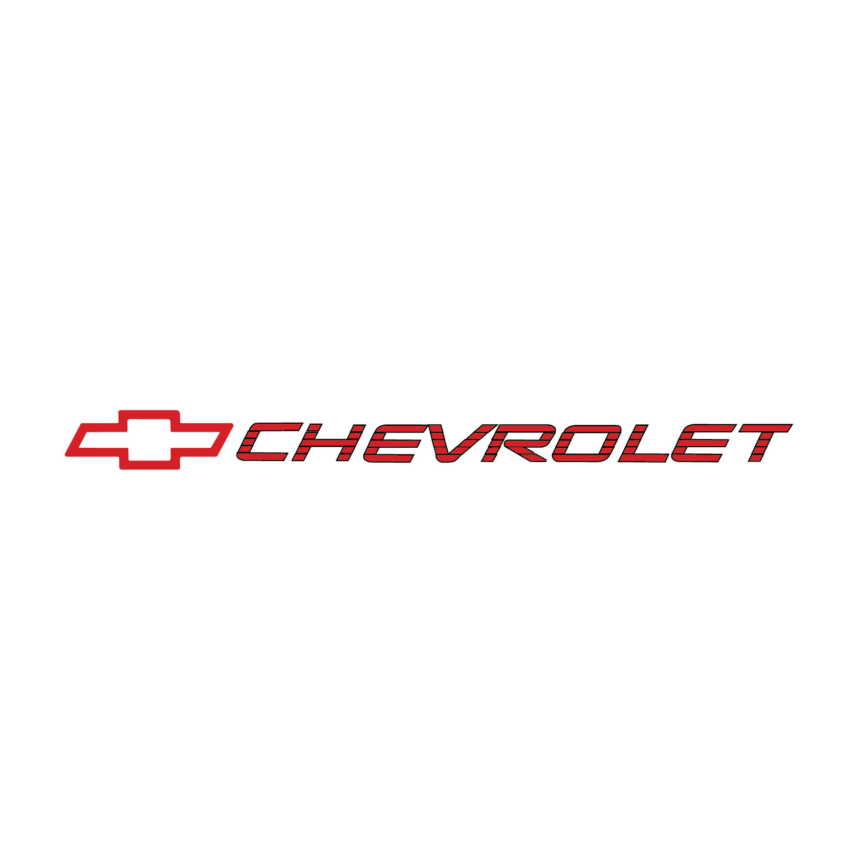 Trim Parts 1992-93 Chevy and Bowtie Fleetside 2.7" Tailgate letterset, Custom Black and Red - (TPG-9159)