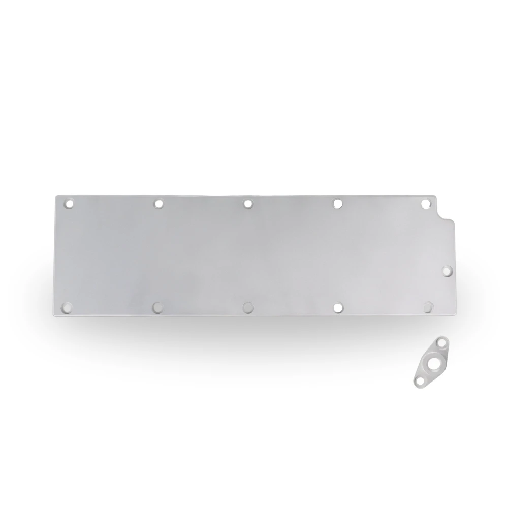 The Right Stuff Gen IV LS Valley Cover with the Oil Pressure Sensor Adapter, Blank, Accents - (G4LSVC2-S-K)