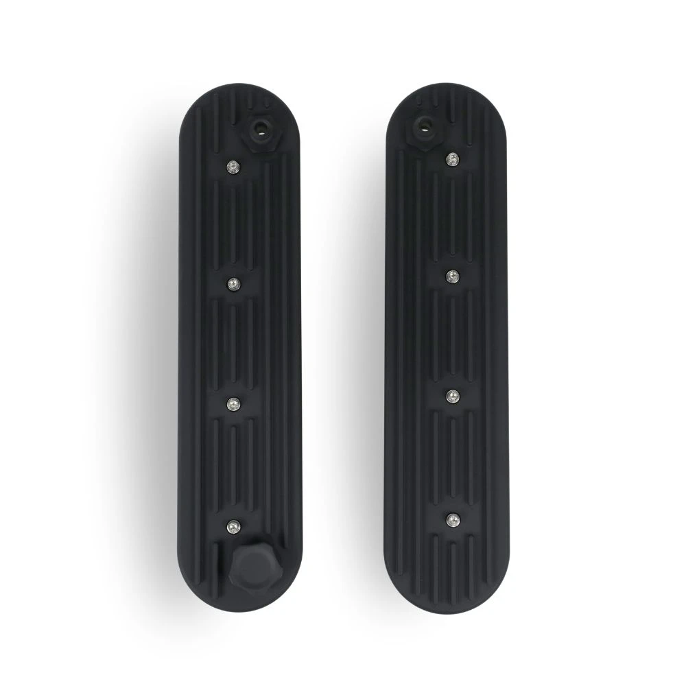 The Right Stuff Gen III/Gen IV LS Valve Cover Kit, 10AN Breather Fittings, Finned top, Black - (LSVALCF-B-K)