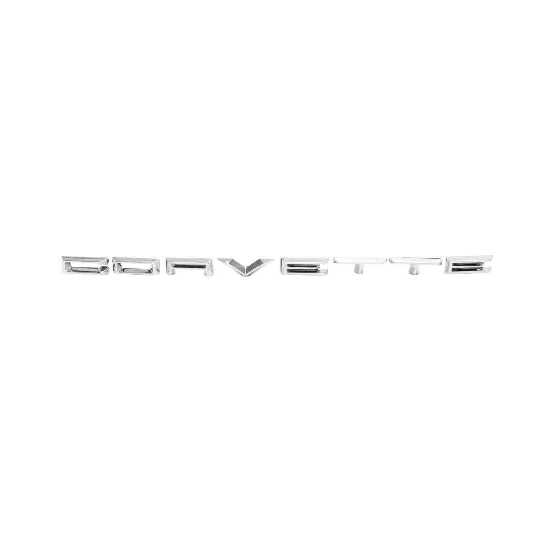 Trim Parts 1961-62 Chevrolet Corvette Front Corvette Letters W/Adhesive Tape Set, Each - 5096