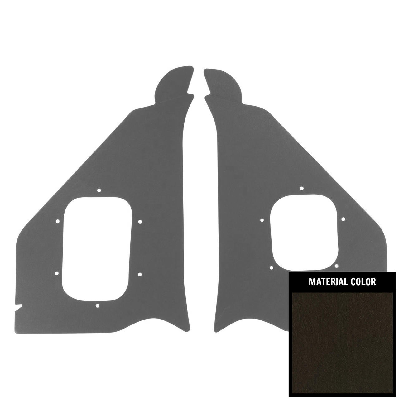 PUI Interiors 1955 Chevrolet Black Standard Kick Panel - 55BK09S