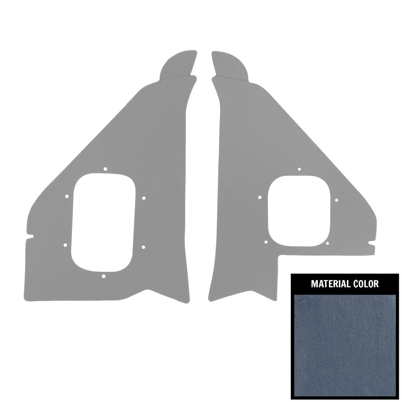 PUI Interiors 1956 Chevrolet Dark Blue Deluxe Kick Panel - 56BK38