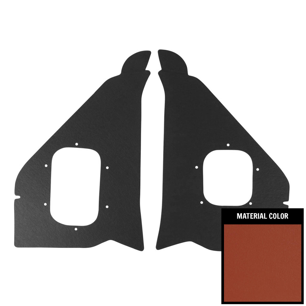 PUI Interiors 1956 Chevrolet Red Standard Kick Panel - 56BK67S