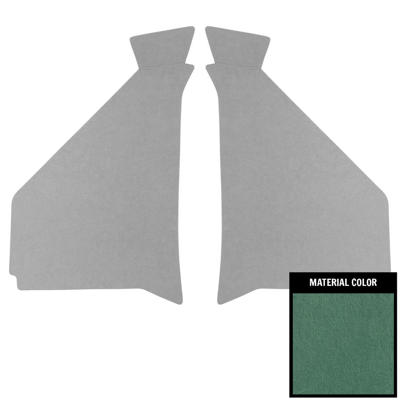 PUI Interiors 1957 Chevrolet Dark Aqua Kick Panel - 57BK40