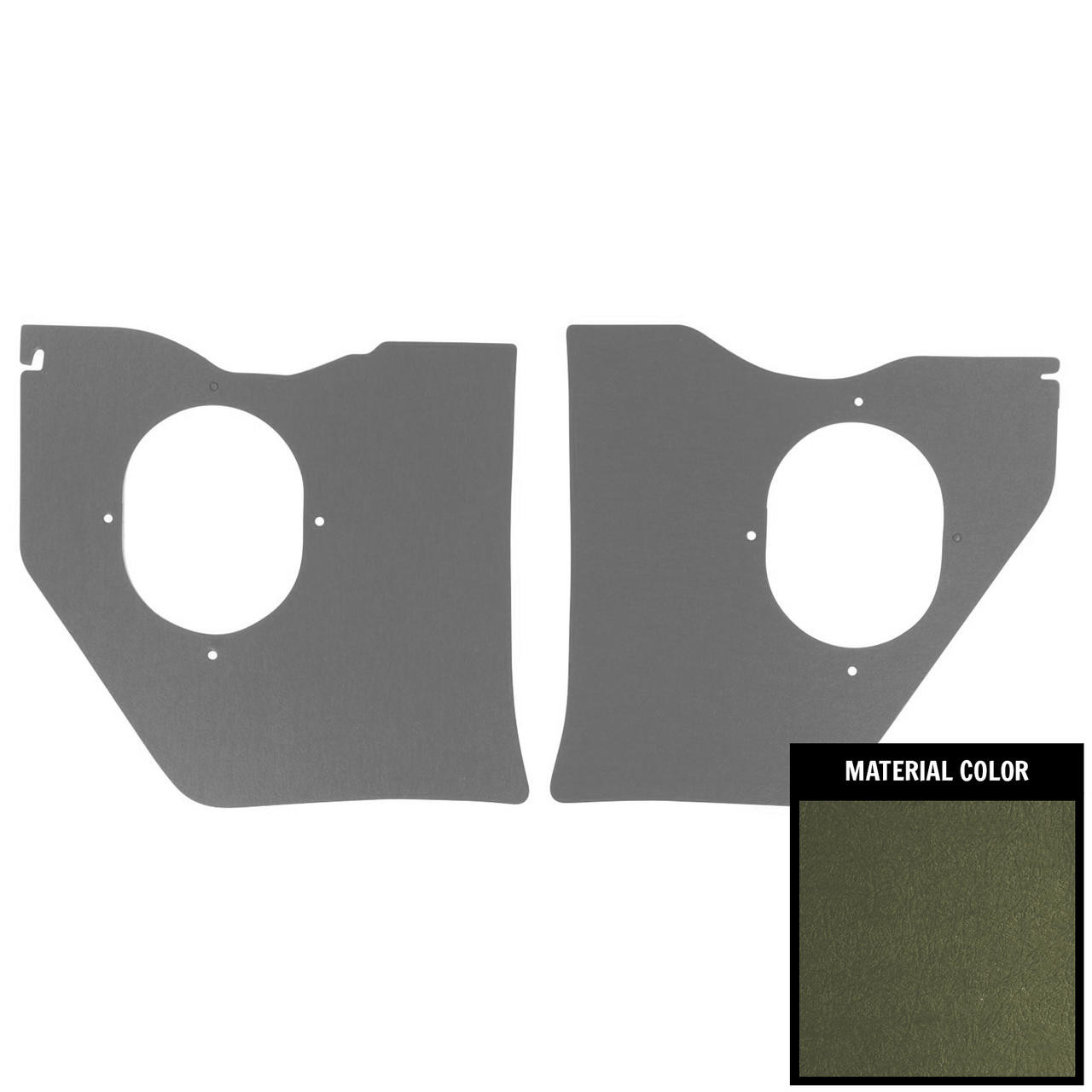 PUI Interiors 1961-1962 Chevrolet Impala Dark Green Kick Panel - 61BK78