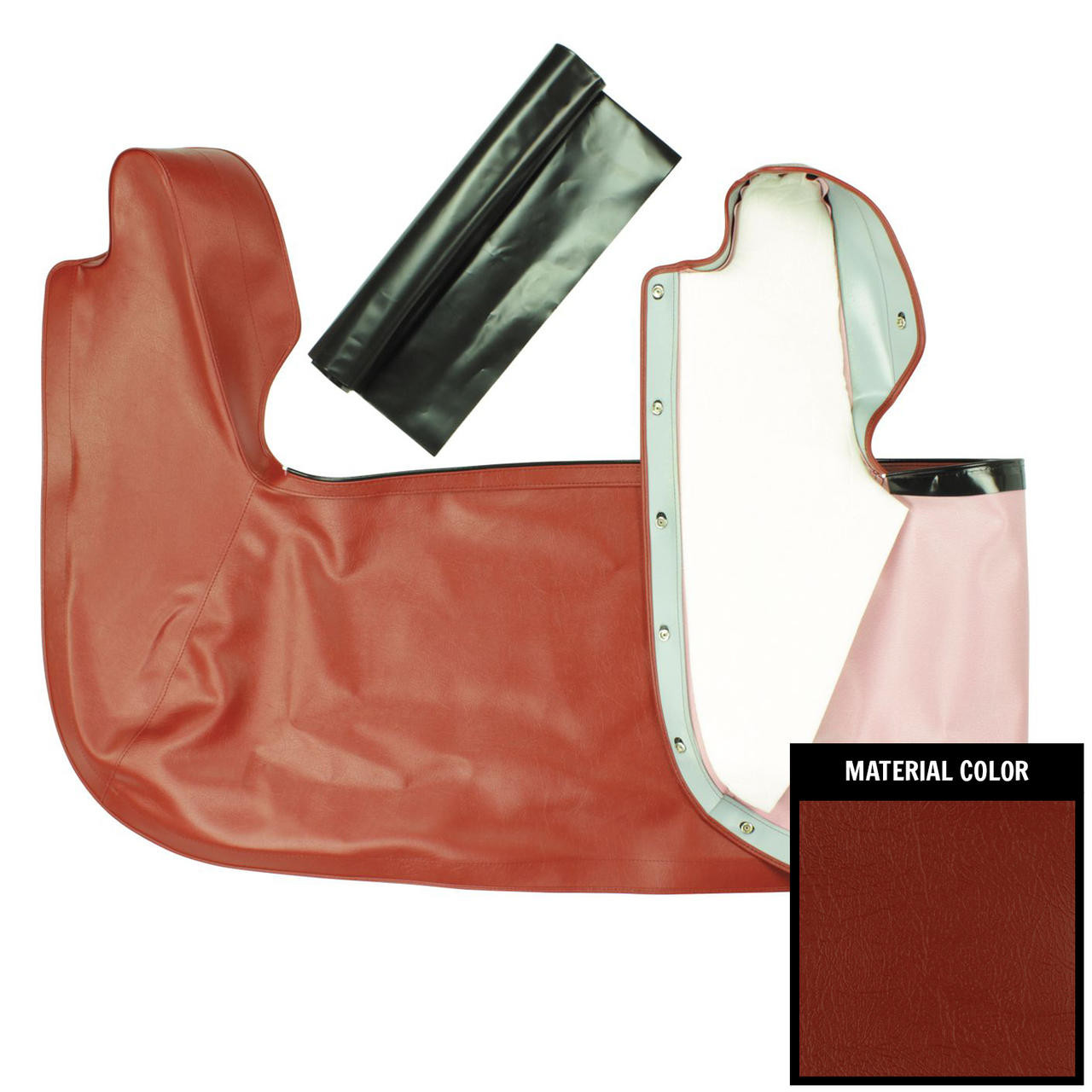 PUI Interiors 1963 Chevrolet Impala Red Convertible Top Boot - 61BT64