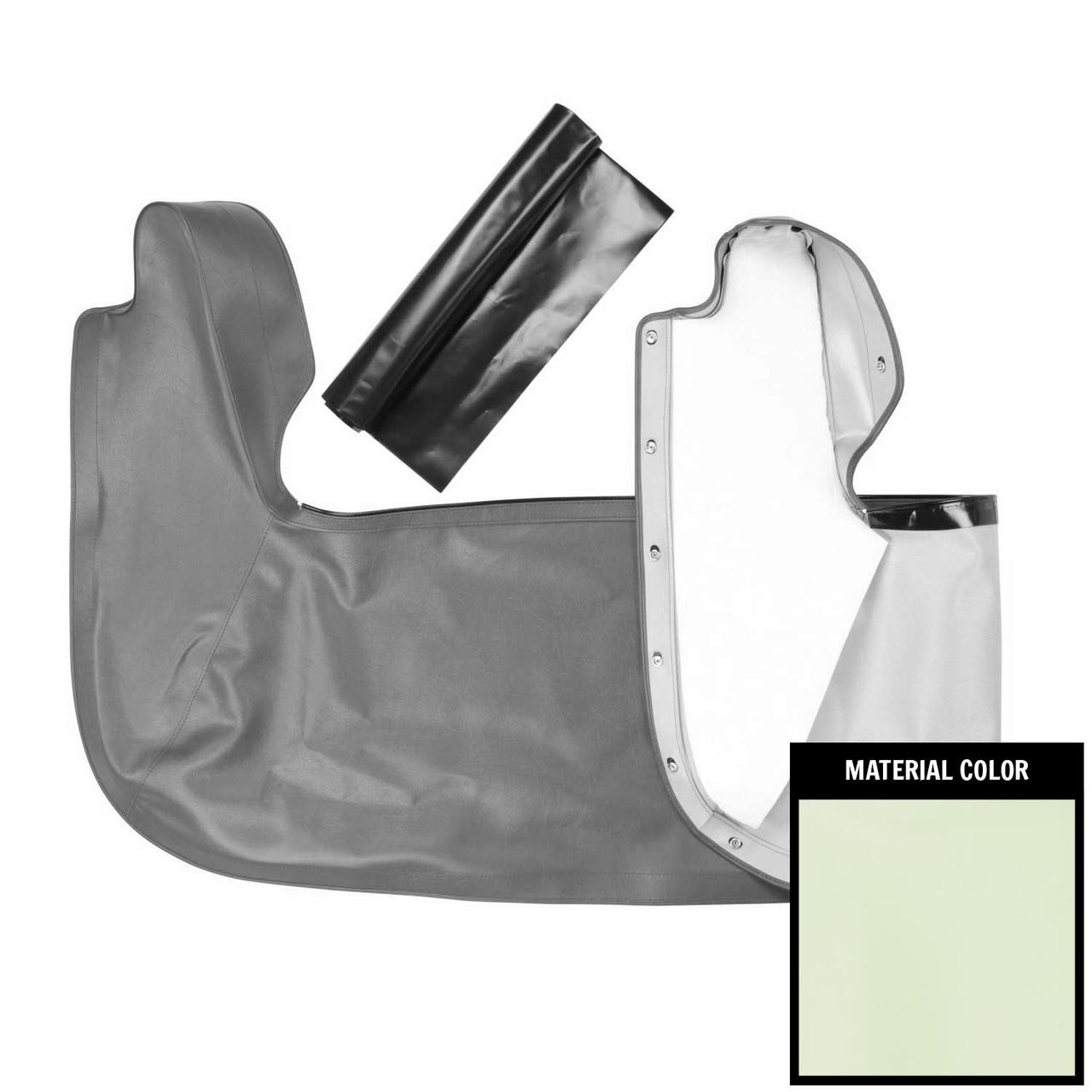 PUI Interiors 1961-1963 Chevrolet Impala White Convertible Top Boot - 61BT69