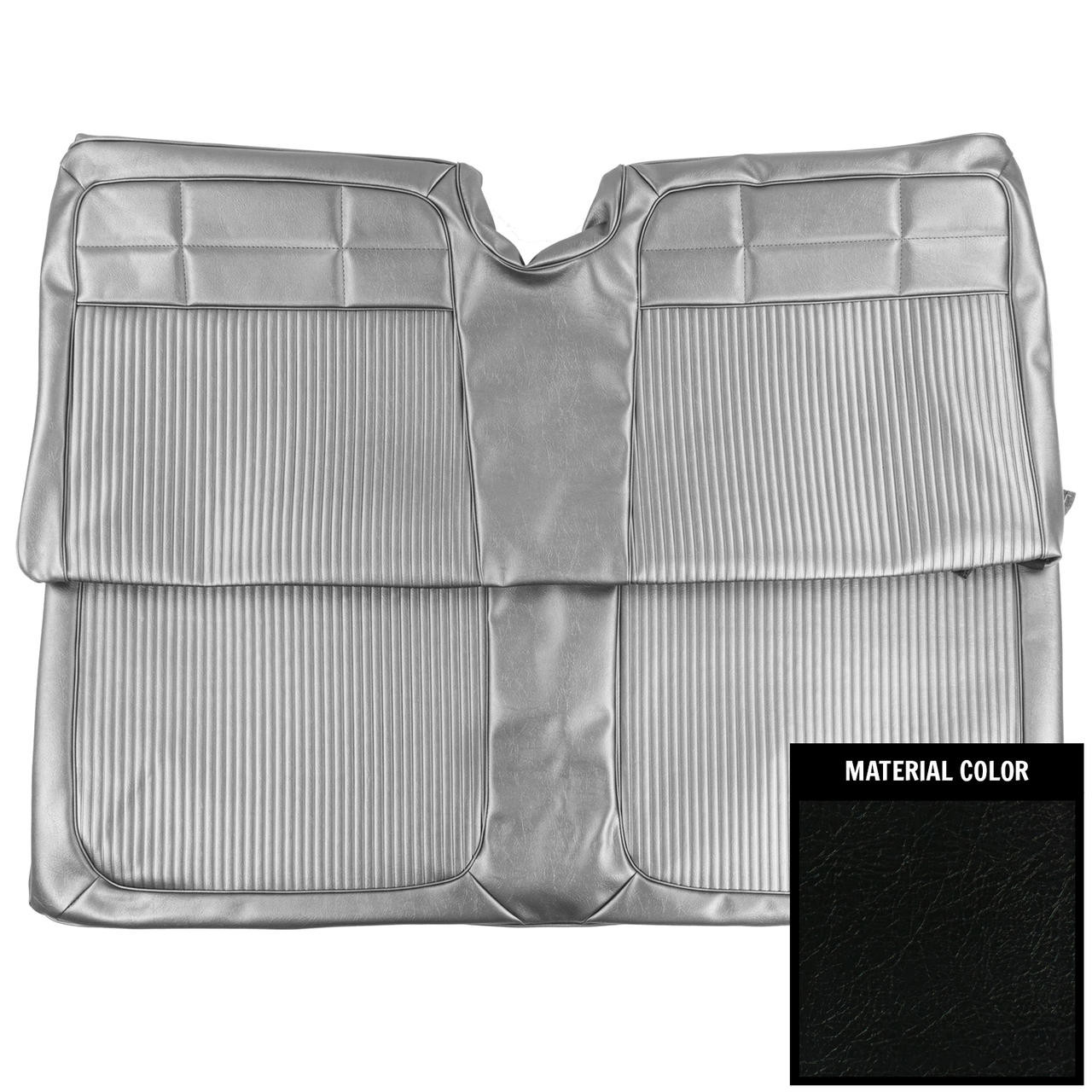 PUI Interiors 1962 Chevrolet Impala Hardtop Black Rear Bench Seat Cover - 62BS55C