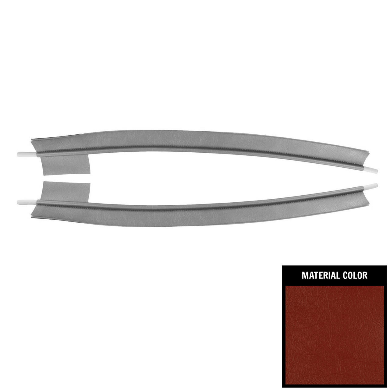 PUI Interiors 1962-1964 Chevrolet Impala Coupe/Convertible Rear Dark Red Windlace - 62BWL64C