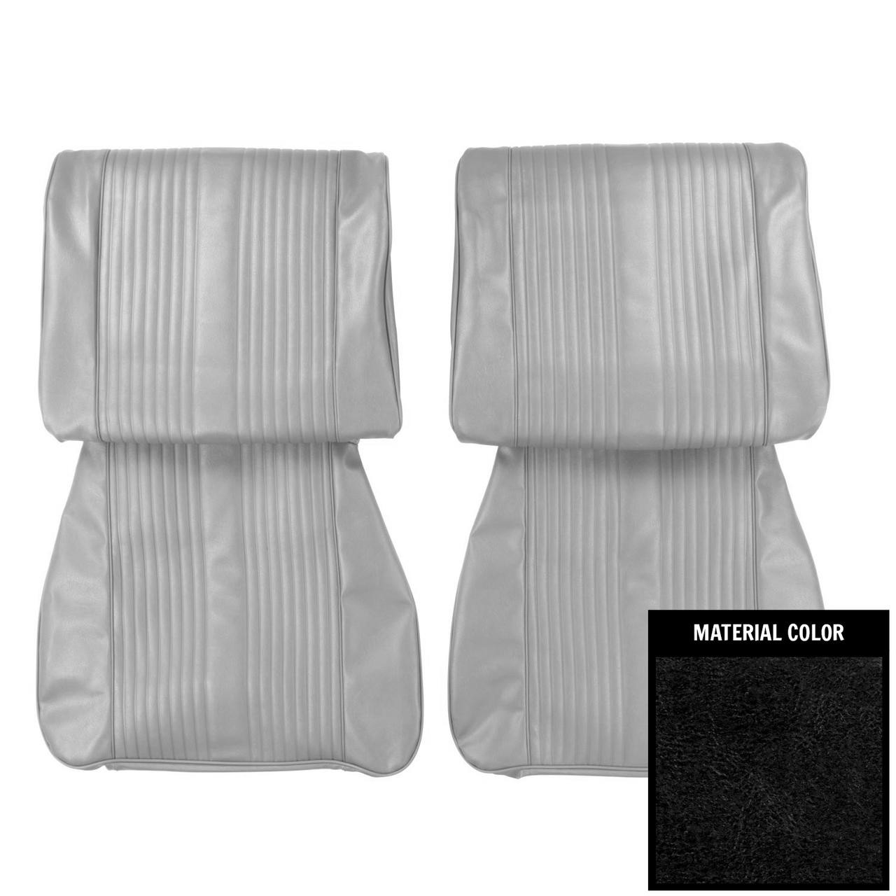 PUI Interiors 1962 Pontiac Lemans/Tempest Black Front Bucket Seat Covers - 62GS55U
