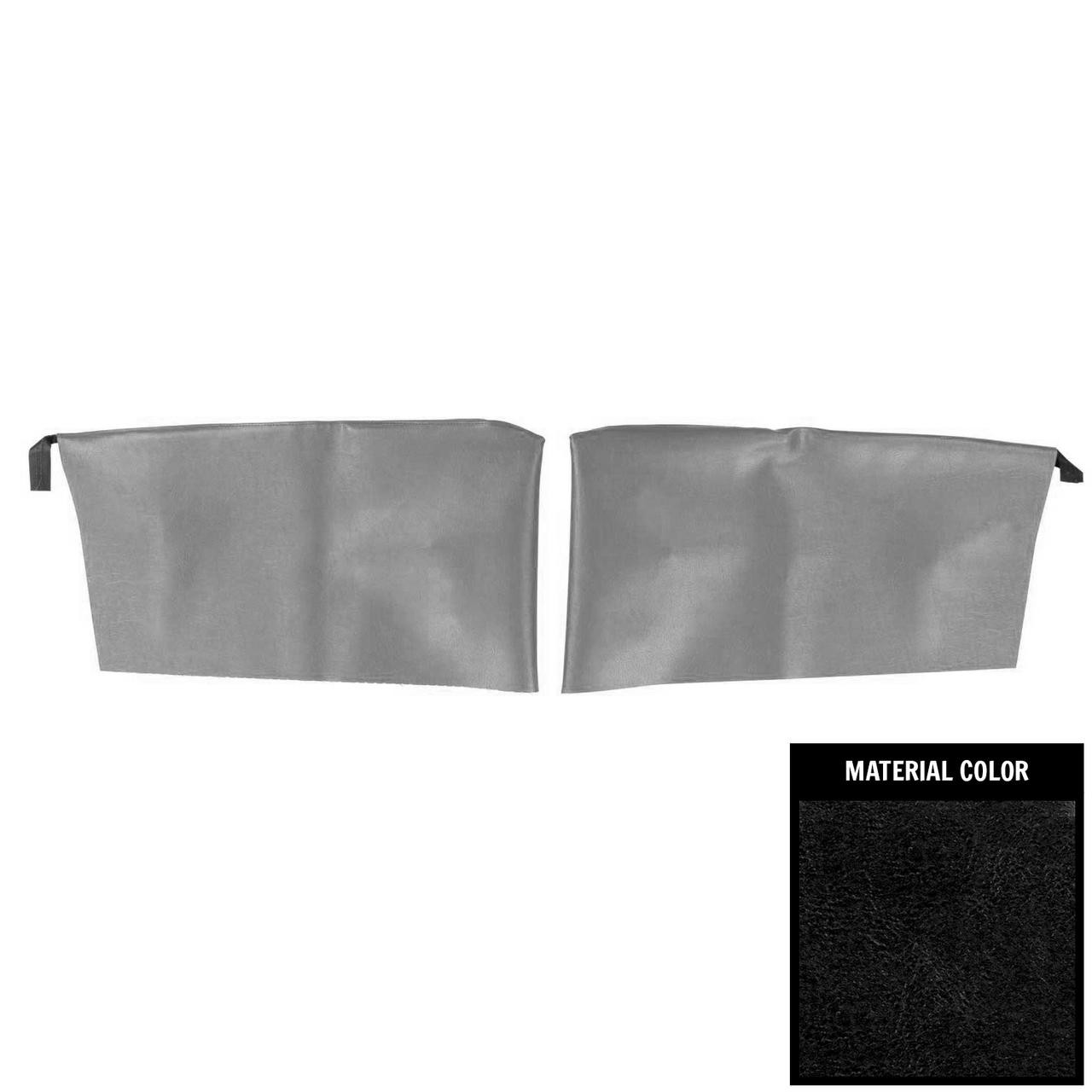 PUI Interiors 1962 Pontiac Grand Prix Hardtop Black Rear Armrest Covers - 62PR55C