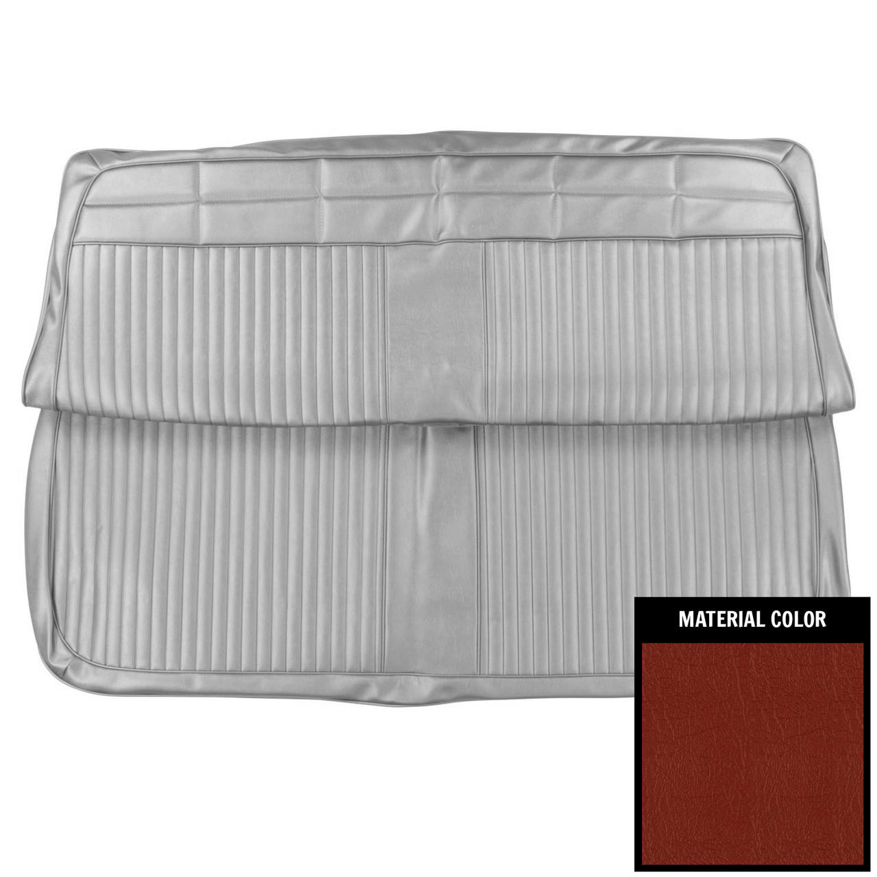 PUI Interiors 1963 Chevrolet Impala 4 Door Red Front Bench Seat Cover - 63BS4D64B