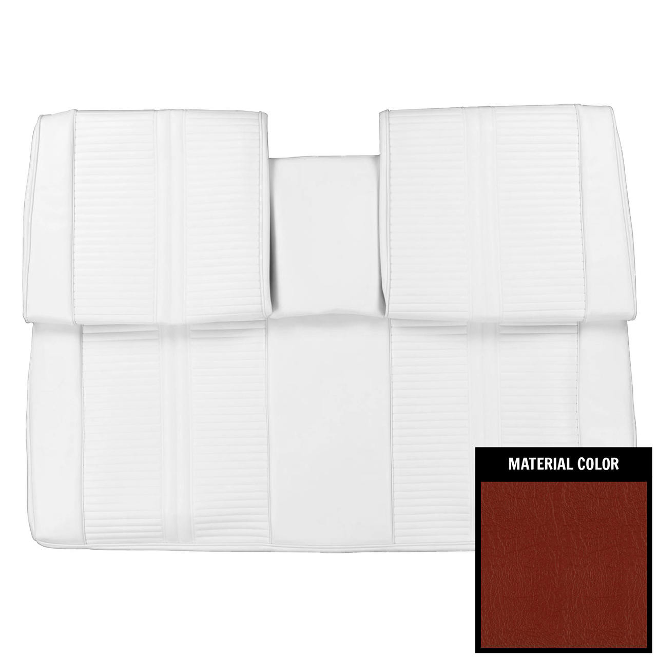 PUI Interiors 1963 Pontiac Grand Prix Hardtop Red Rear Bench Seat Cover - 63PS64C