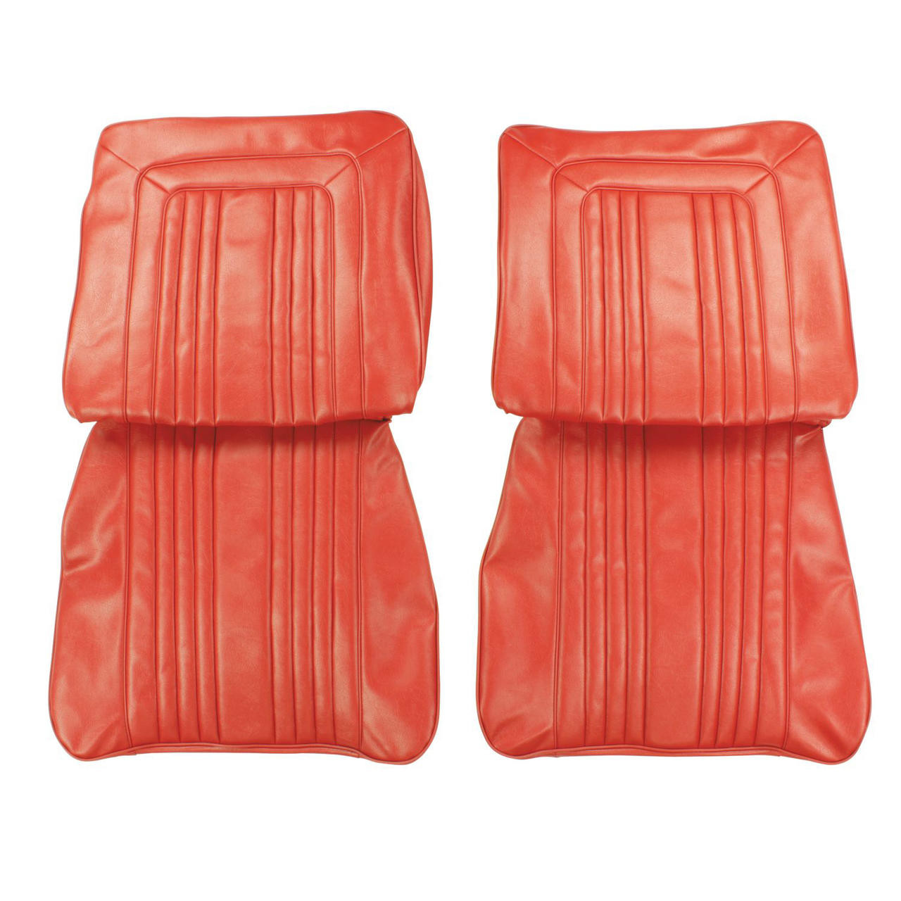 PUI Interiors 1963 Pontiac Bonneville Bright Red Front Bucket Seat Covers - 63PSB63U